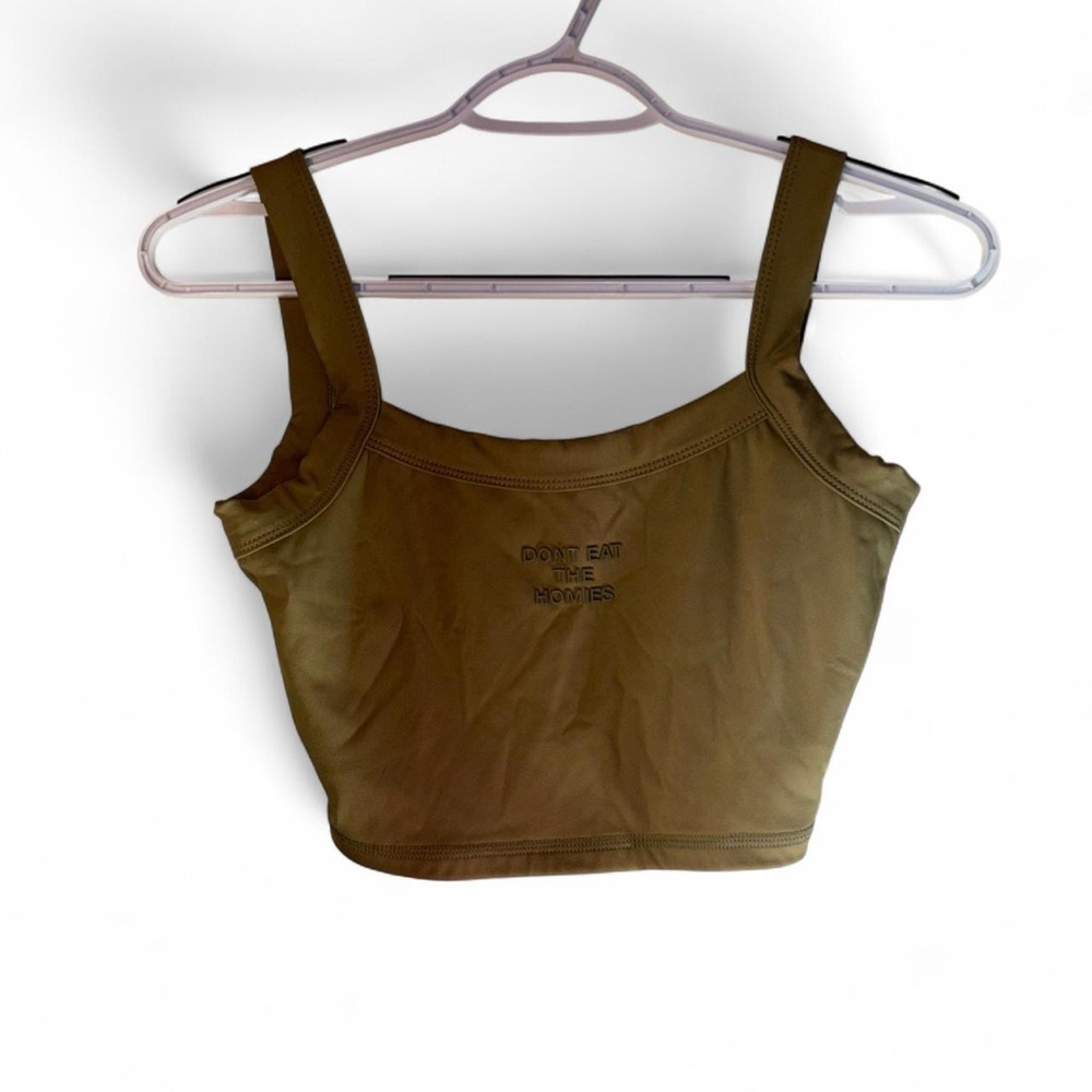 Don’t eat the homies  Olive Crop Top s